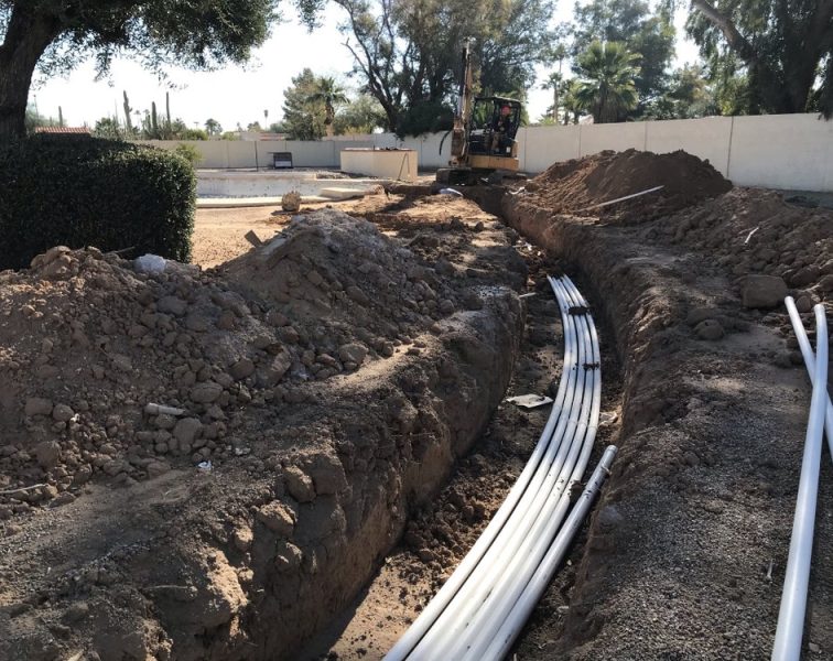 Pool Repair In Progress